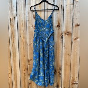 Free People Blue Floral Jumpsuit